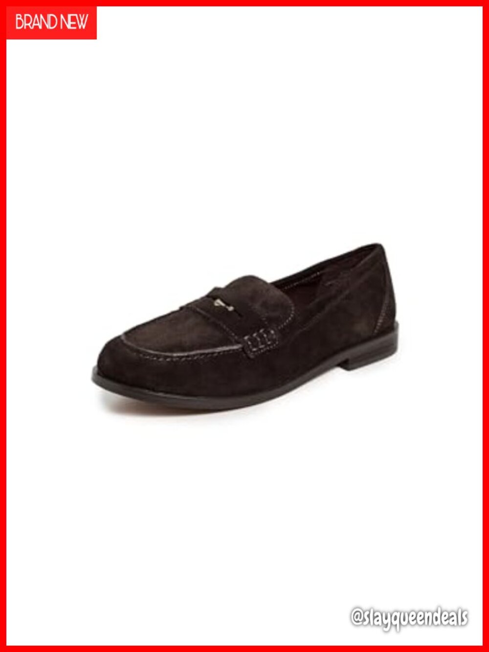 Suede Penny Loafer Flat Round Toe Pull-On Business Casual Shoe